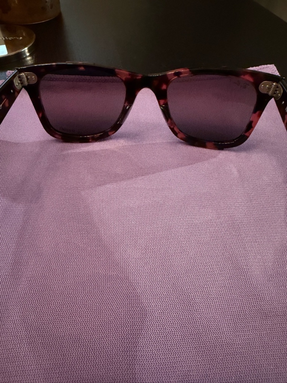Ray-Ban Classic Wayfarer Tortoiseshell Sunglasses - Chromance Polarized - Picture 4 of 5